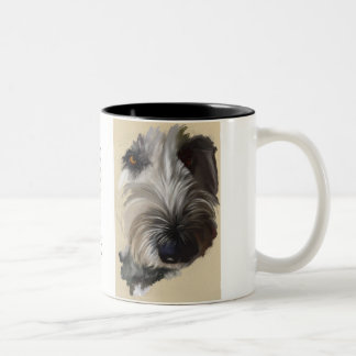 Em Dois Tons Caneca de café de Labradoodle - arte original