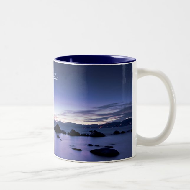 Em Dois Tons Caneca de café de Lake Tahoe (Direita)