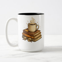Caneca de Café de Leitura Aconchegante - Design de
