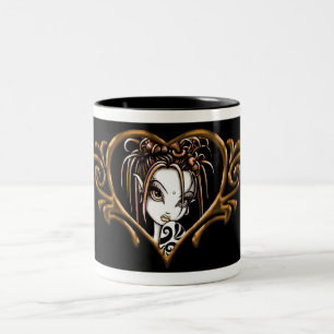 Em Dois Tons Caneca de café de Mocca Brown "Sophia"