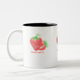 Em Dois Tons Caneca de café de morango