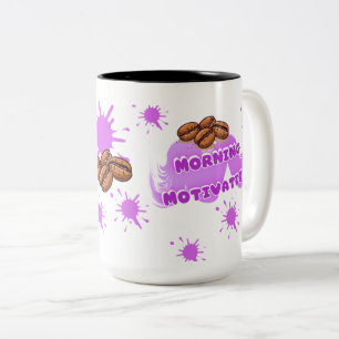 Em Dois Tons Caneca de Café de Motivação Matinal Café Roxo Fo