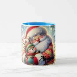 Em Dois Tons Caneca de Café de Natal Tocante