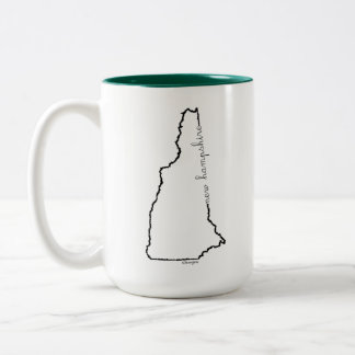 Em Dois Tons Caneca de café de New Hampshire