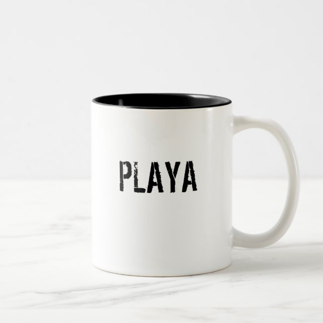 Em Dois Tons Caneca de café de PLAYA (Direita)
