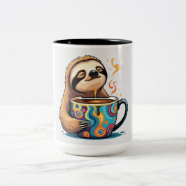 Em Dois Tons Caneca de Café de Preguiça