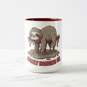 Em Dois Tons Caneca de Café de Preguiça Divertida Derretendo
