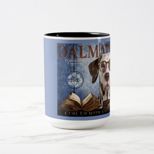 Em Dois Tons Caneca de café de publicação Dalmatian do Co (Centro)