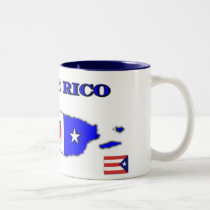 Em Dois Tons Caneca de café de Puerto Rico