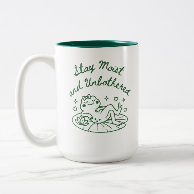 Em Dois Tons Caneca de Café de Rã Engraçada Presente (Esquerda)