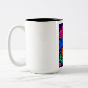 Em Dois Tons caneca de café de sereia