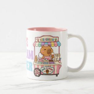 Em Dois Tons Caneca de Café de Sorvete Pastel Kawaii Capivara F