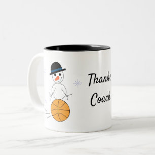 Em Dois Tons Caneca de Café de Treinador de Basquete de Homem d