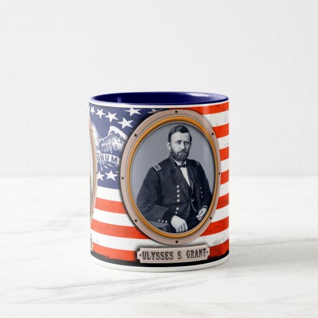 Em Dois Tons Caneca de café de Ulysses S. Grant (Centro)