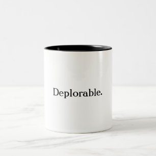 Em Dois Tons Caneca de café deplorável