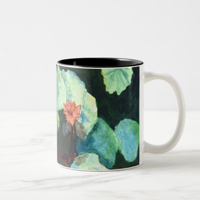 Em Dois Tons Caneca de café - design bonito - lírios de água (Direita)