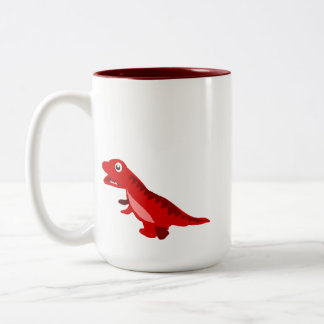 Em Dois Tons Caneca de Café Dinossauro T-Rex Vermelho Fofo Dese