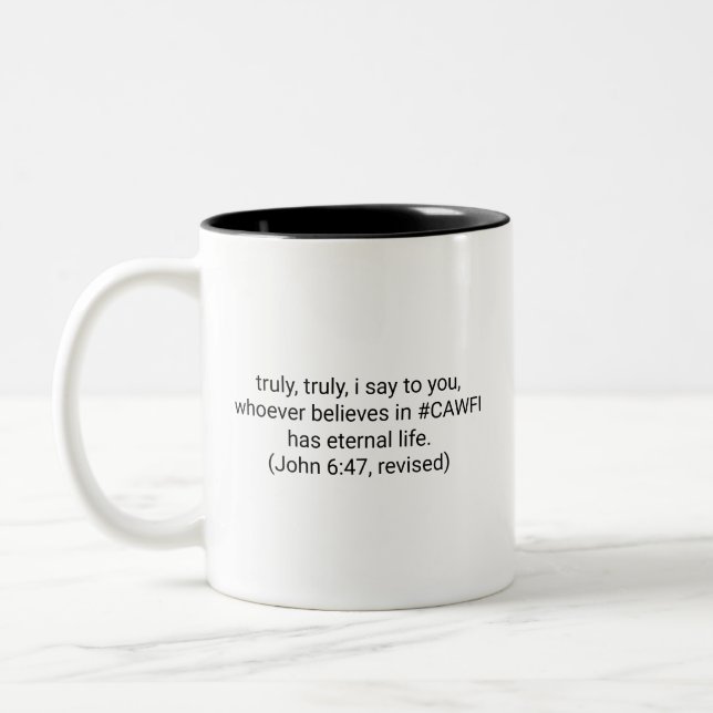 Em Dois Tons Caneca de Café Divertida e Inspiradora (Esquerda)