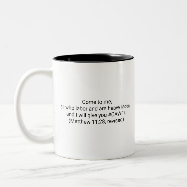 Em Dois Tons Caneca de Café Divertida e Inspiradora (Esquerda)