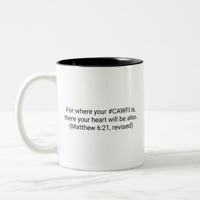 Em Dois Tons Caneca de Café Divertida e Inspiradora (Esquerda)