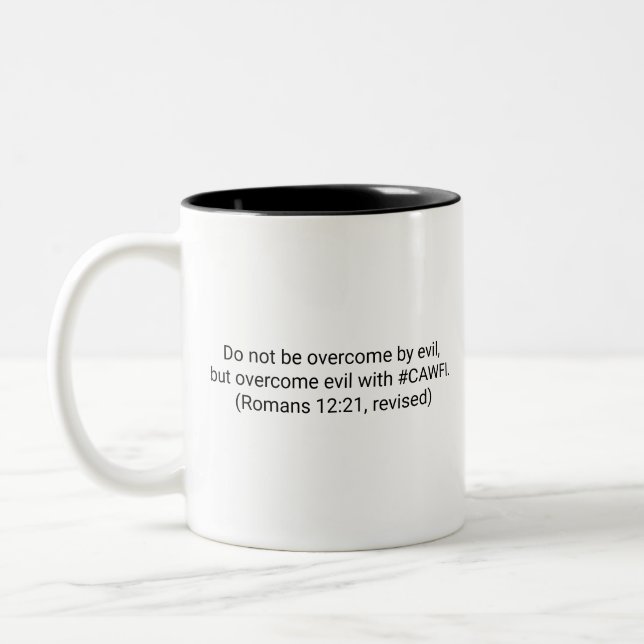 Em Dois Tons Caneca de Café Divertida e Inspiradora (Esquerda)