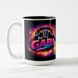 Em Dois Tons CANECA DE CAFÉ DJ GABI 2 Two-Tone