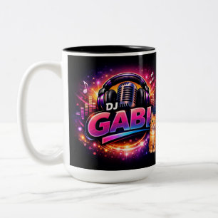 Em Dois Tons CANECA DE CAFÉ DJ GABI 2 Two-Tone