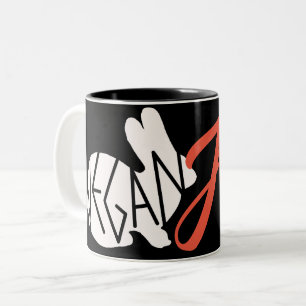 Em Dois Tons Caneca de café do AF do Vegan