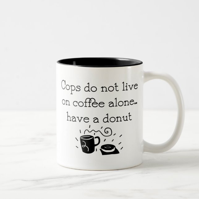 Em Dois Tons Caneca de café do agente da polícia (Direita)