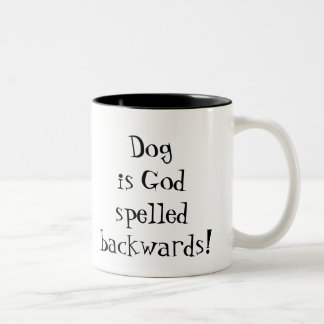 Em Dois Tons Caneca de café do amante do cão