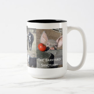 Em Dois Tons caneca de café do animal de fazenda