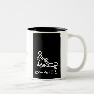 Em Dois Tons Caneca de café do arrasto do zombi