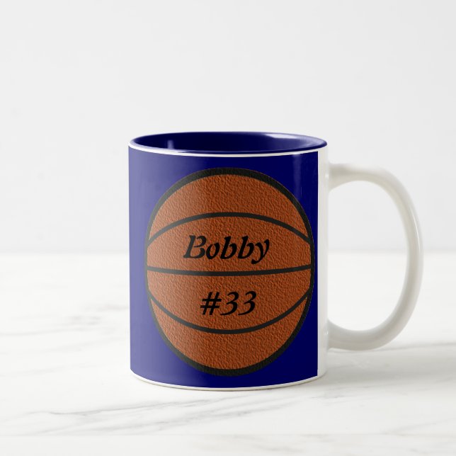 Em Dois Tons Caneca de café do basquetebol (Direita)
