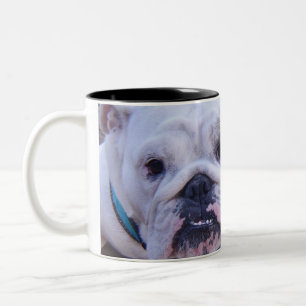 Em Dois Tons Caneca de café do buldogue
