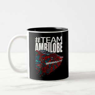Em Dois Tons Caneca de café do camaleão