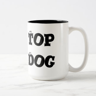 Em Dois Tons Caneca de café do cão superior