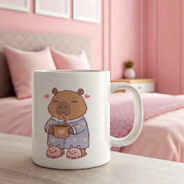 Em Dois Tons Caneca de Café do Capivara | Animal Fofo e Diverti