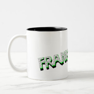 Em Dois Tons Caneca de café do design de Frankenbent!