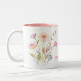 Em Dois Tons Caneca de café do Dia das Mães com citação