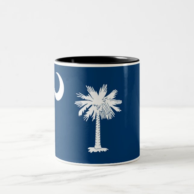 Em Dois Tons Caneca de café do Dois-Tom da bandeira do estado (Centro)