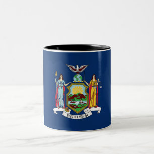 Em Dois Tons Caneca de café do Dois-Tom da bandeira dos Estado