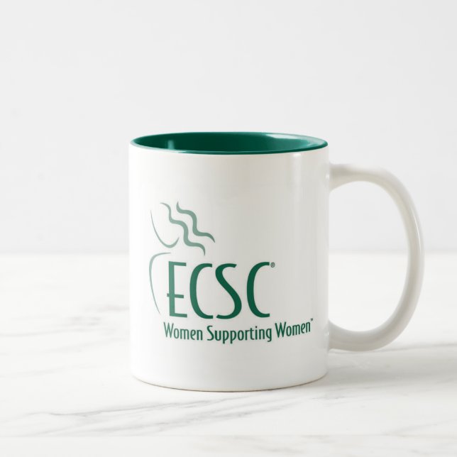 Em Dois Tons Caneca de café do ECSC - verde (Direita)