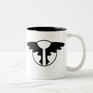 Em Dois Tons Caneca de café do emblema do Jackdaw