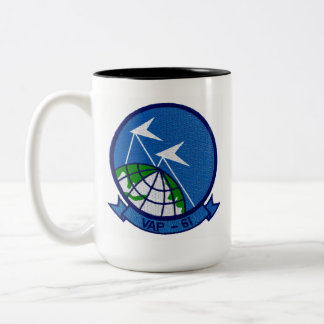 Em Dois Tons Caneca de Café do Esquadrão de Foto da Marinha VAP