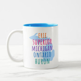 Em Dois Tons Caneca de Café do Estado da Luva de Texto Simples