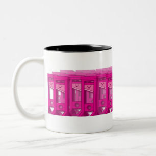 Em Dois Tons Caneca de café do exército Kawaii Pink Guillotine.