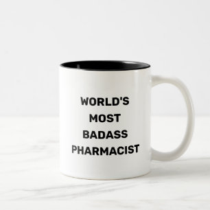 Em Dois Tons Caneca de Café do Farmacêutico Mais Badass do Mund