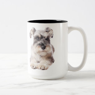 Em Dois Tons caneca de café do filhote de cachorro do schnauze