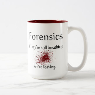Em Dois Tons Caneca de café do forense