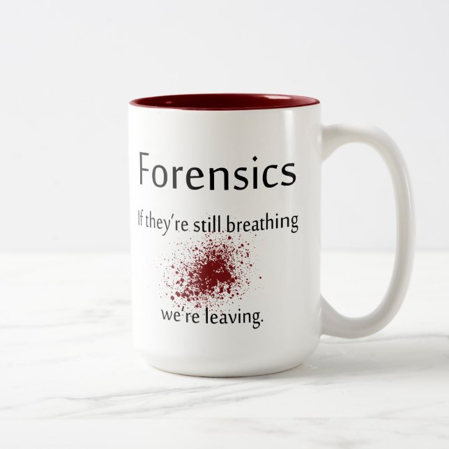 Em Dois Tons Caneca de café do forense (Direita)